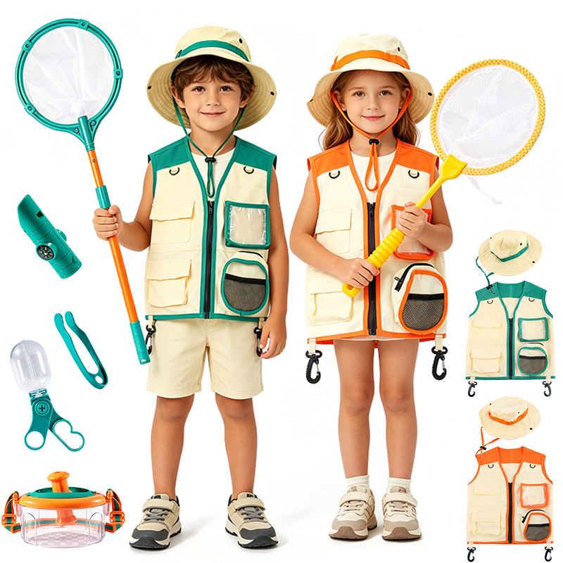 Outdoor Adventure Kit For Kids - Nature Explorer Adventure Kit Hat Vest