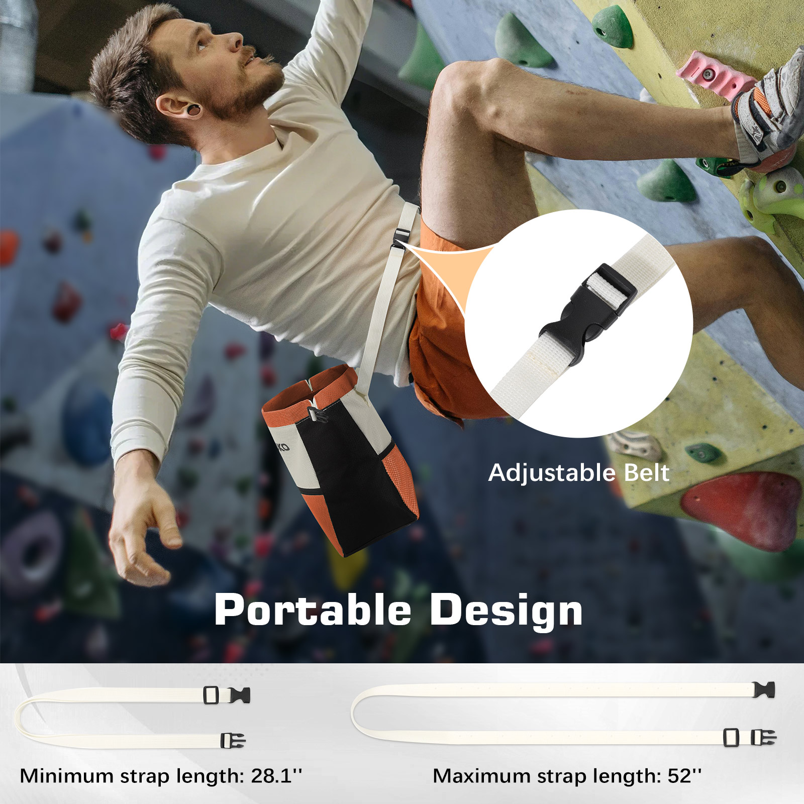 MoKo Chalk Bag for Rock Climbi - Chalk Bag Bouldering 评论和价格