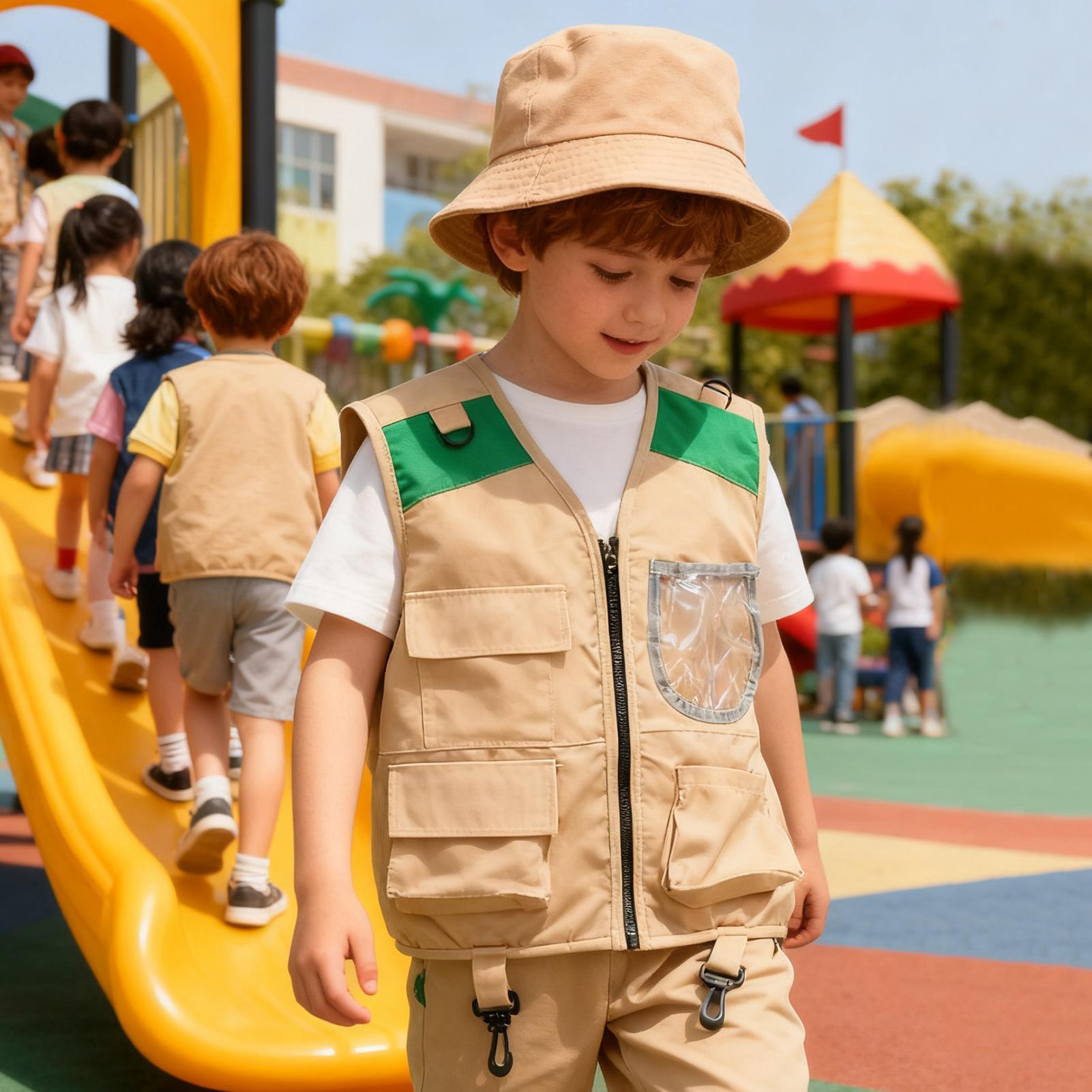 Kids Explorer hat and vest Cos - Outdoor Adventure Kit For Kids 评论和价格