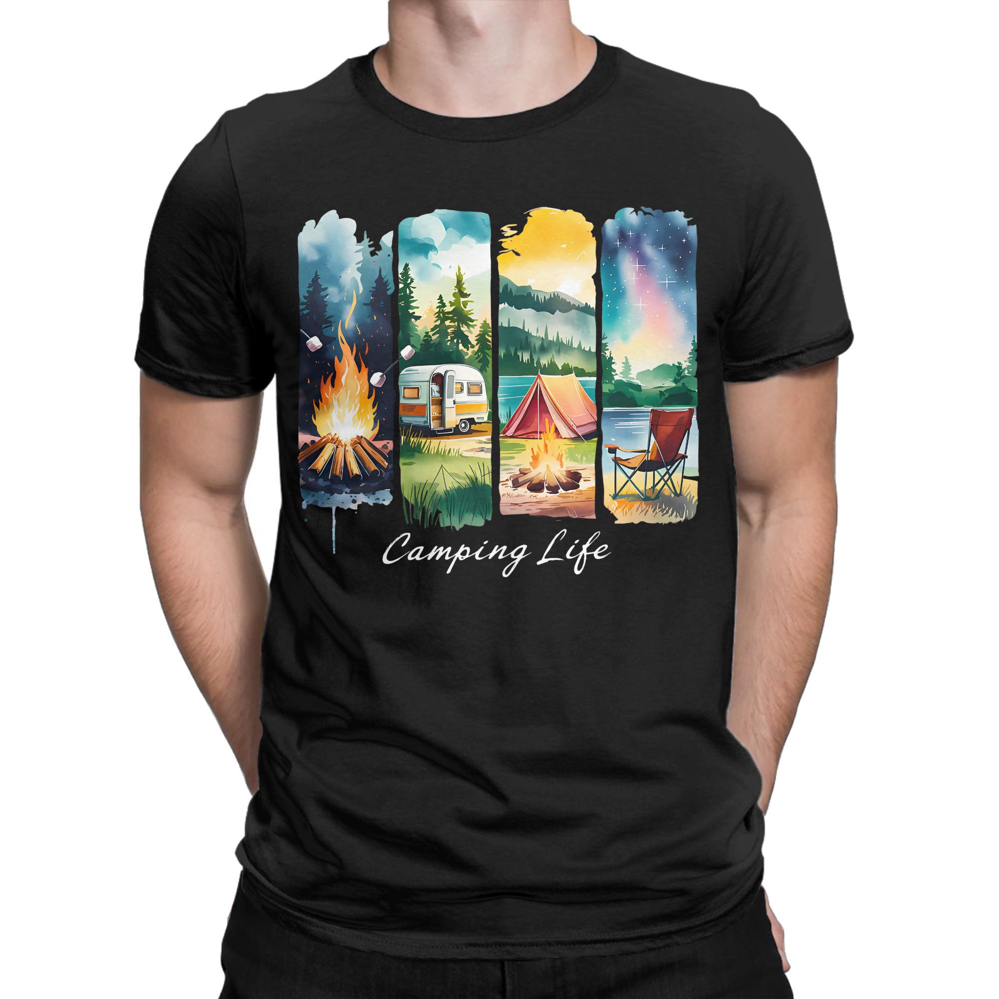 Camping Life T-Shirt RV Tent C - Outdoor Adventure Rv 评论和价格