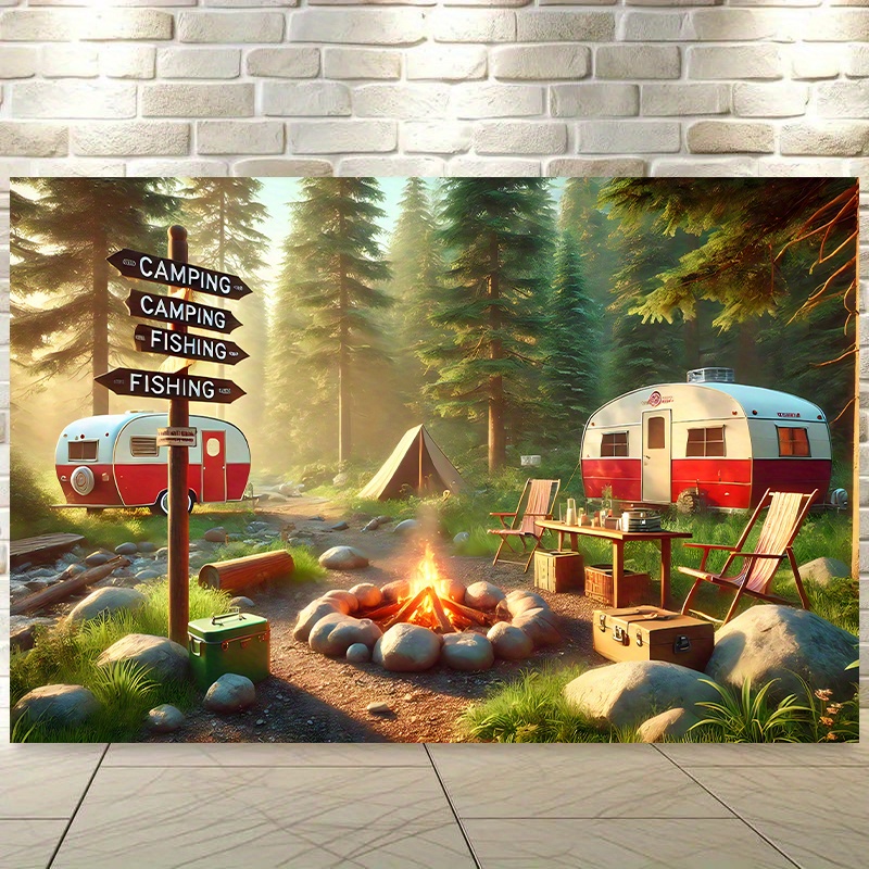 Camping RV Trailer Tapestry Ou - Outdoor Adventure Rv 评论和价格