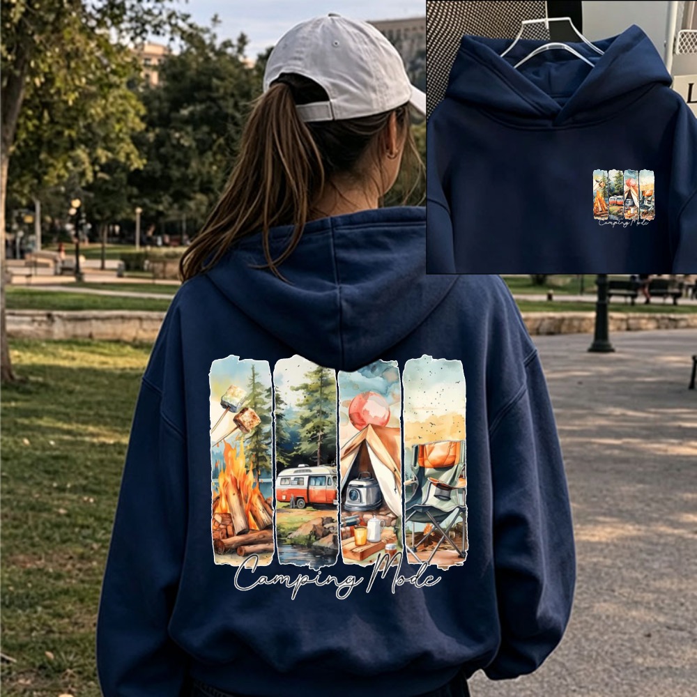 Women Camping Mode Watercolor  - Outdoor Adventure Rv 评论和价格