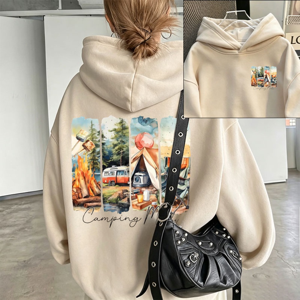 Women Camping Mode Watercolor  - Outdoor Adventure Rv 评论和价格