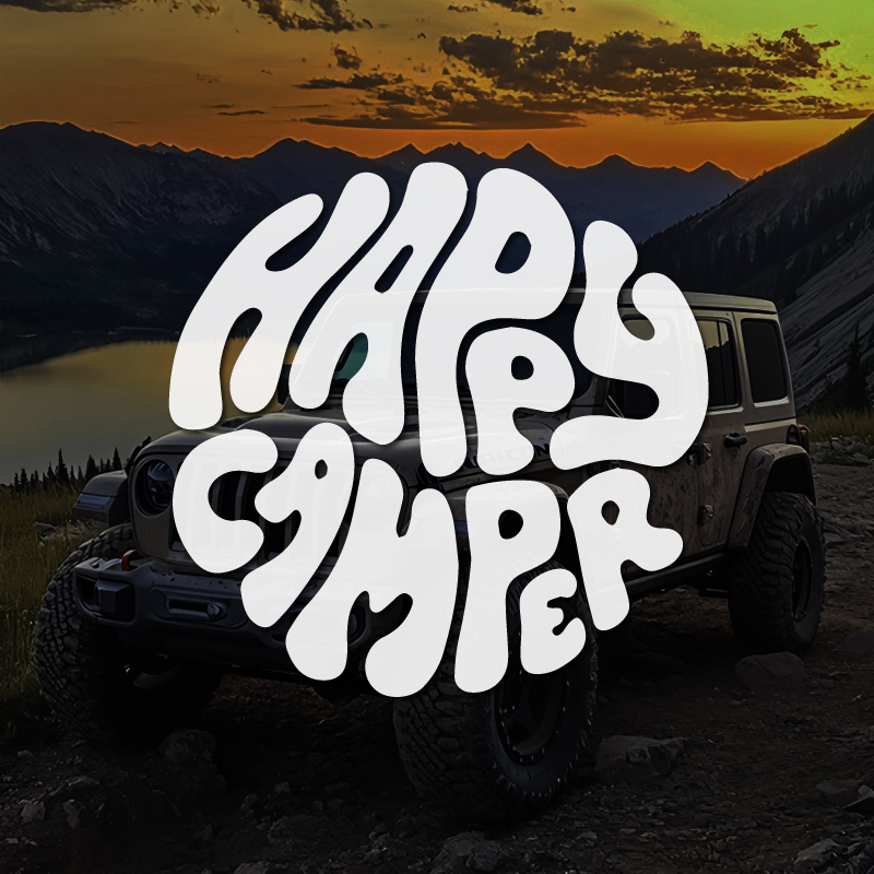 Happy Camper Boho Vinyl Sticke - Outdoor Adventure Rv 评论和价格