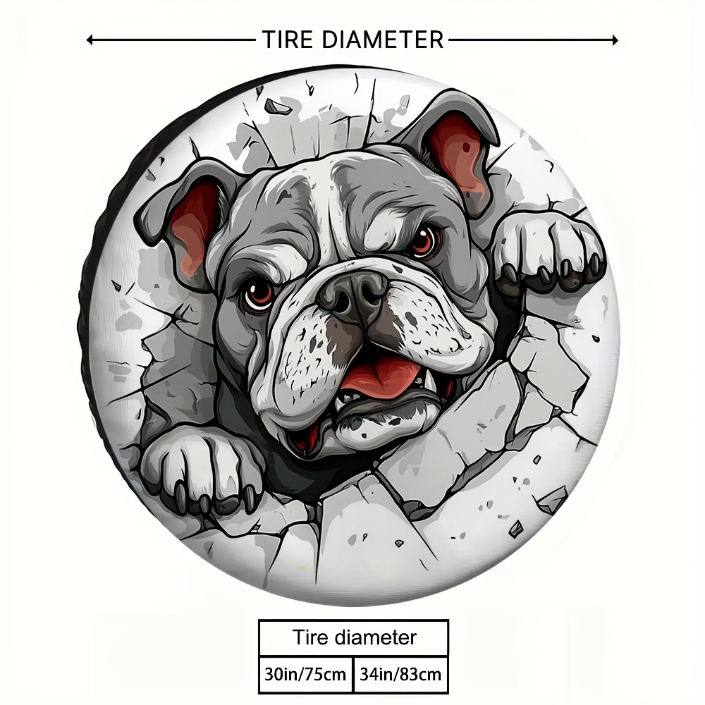 1pc Bulldog RV Wheel Cover - D - Outdoor Adventure Rv 评论和价格
